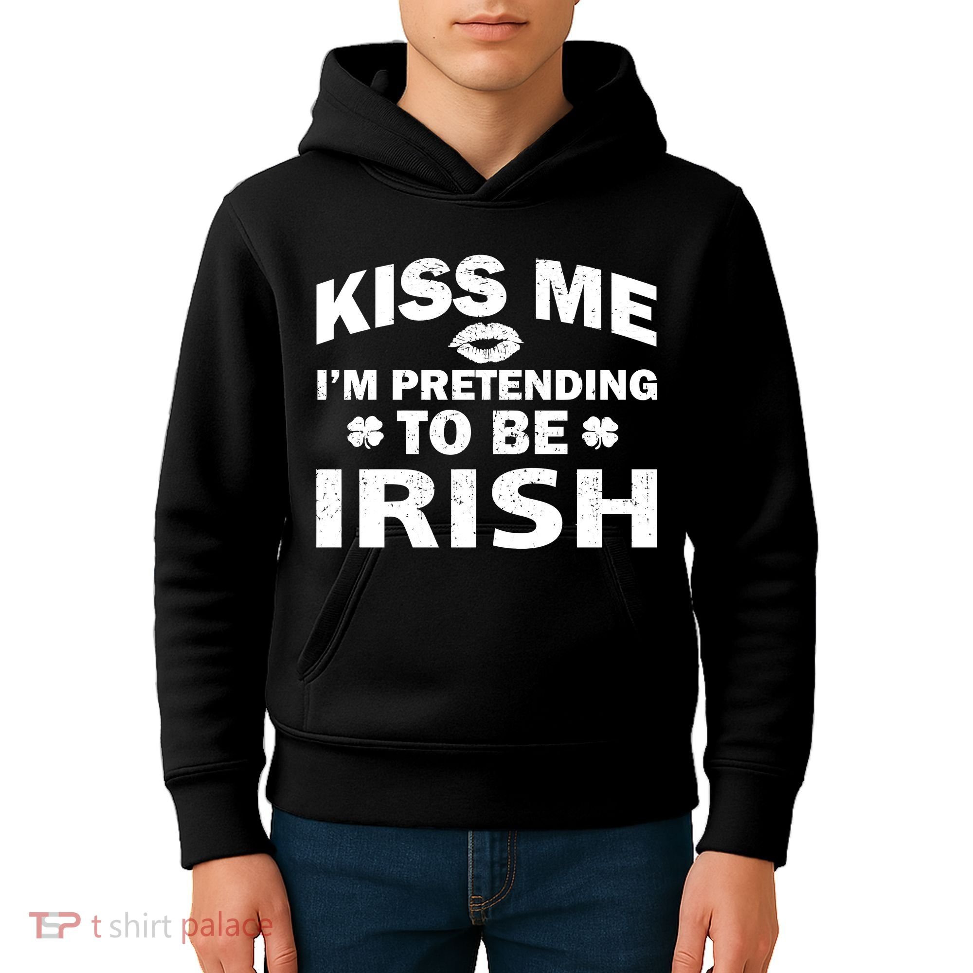 Kiss Me I'm Pretending To Be Irish Kids Hoodie