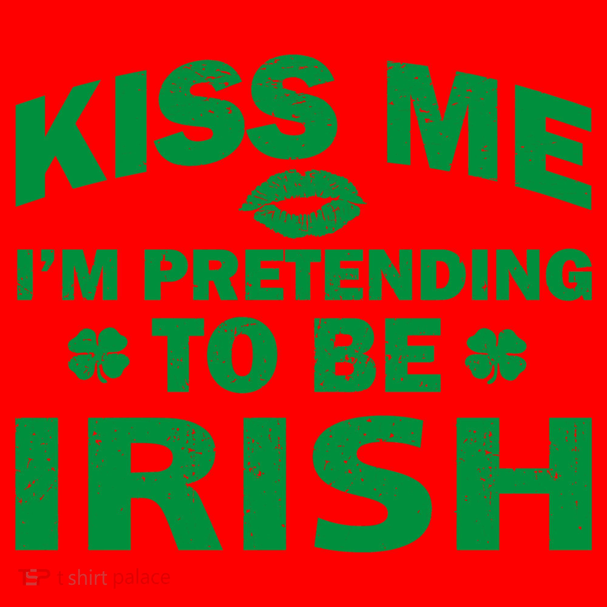 Kiss Me I'm Pretending To Be Irish Santa Hat