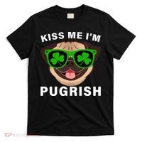Kiss Me I'm Pugrish Funny Irish T-Shirt thumb 0