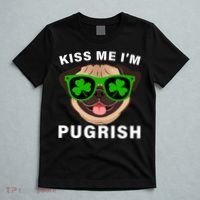 Kiss Me I'm Pugrish Funny Irish T-Shirt thumb 5