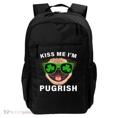 Kiss Me I'm Pugrish Funny Irish Backpack