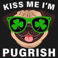 Kiss Me I'm Pugrish Funny Irish Backpack thumb 2