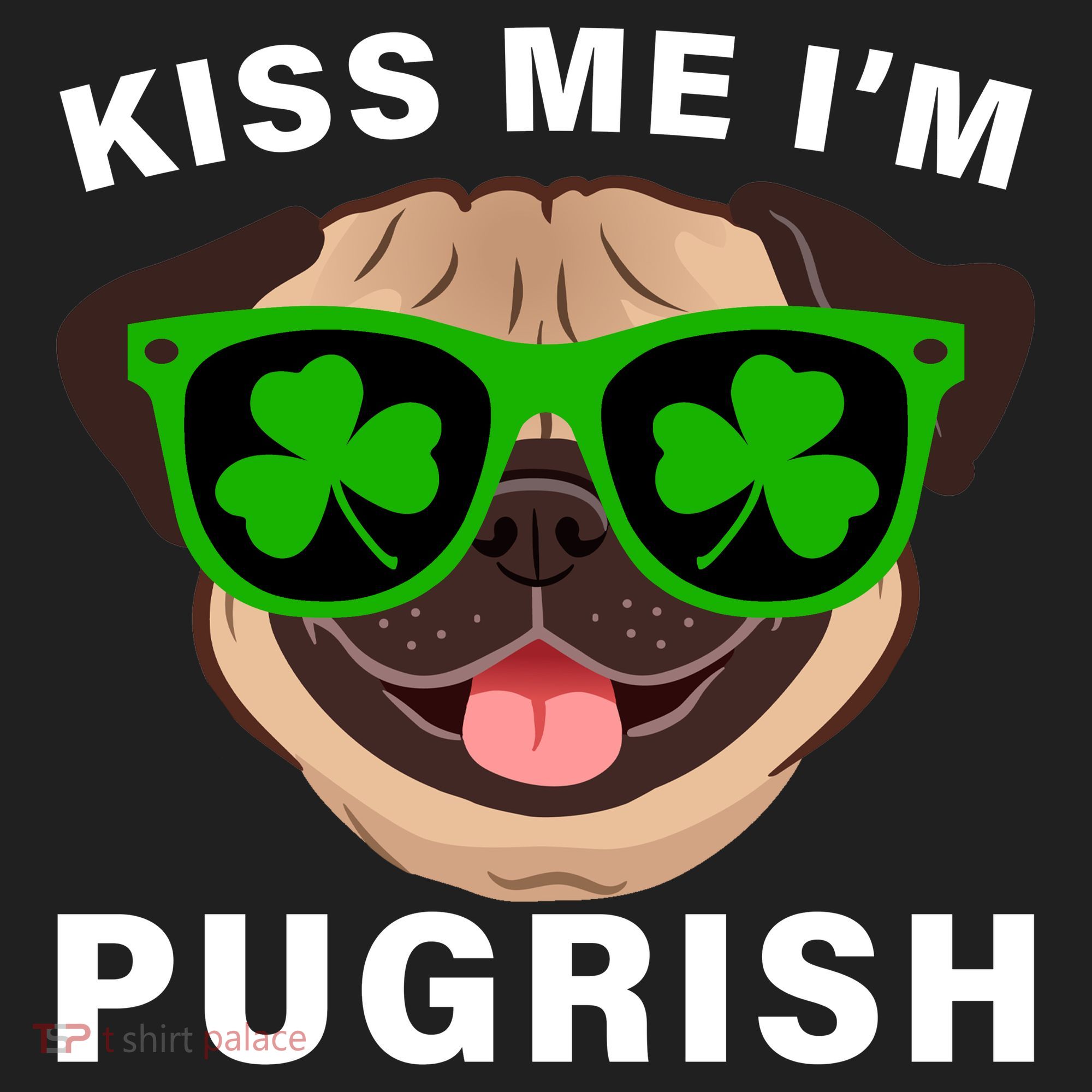Kiss Me I'm Pugrish Funny Irish Beanie