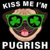Kiss Me I'm Pugrish Funny Irish Mousepad thumb 1