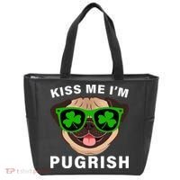 Kiss Me I'm Pugrish Funny Irish Tote Bag thumb 0