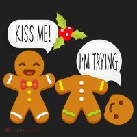 Kiss Me I'm Trying Funny Gingerbread Beanie thumb 2