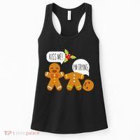 Kiss Me I'm Trying Funny Gingerbread Women's Tank Top thumb 0