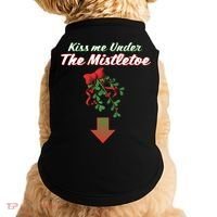 Kiss Me Under The Mistletoe Doggie Tank thumb 0