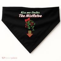 Kiss Me Under The Mistletoe USA-Made Doggie Bandana thumb 0
