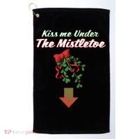 Kiss Me Under The Mistletoe Golf Towel thumb 0