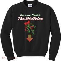 Kiss Me Under The Mistletoe Kids Sweatshirt thumb 0
