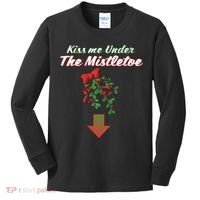 Kiss Me Under The Mistletoe Kids Long Sleeve Shirt thumb 0