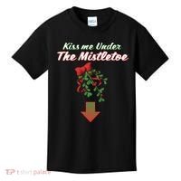 Kiss Me Under The Mistletoe Kids T-Shirt thumb 0