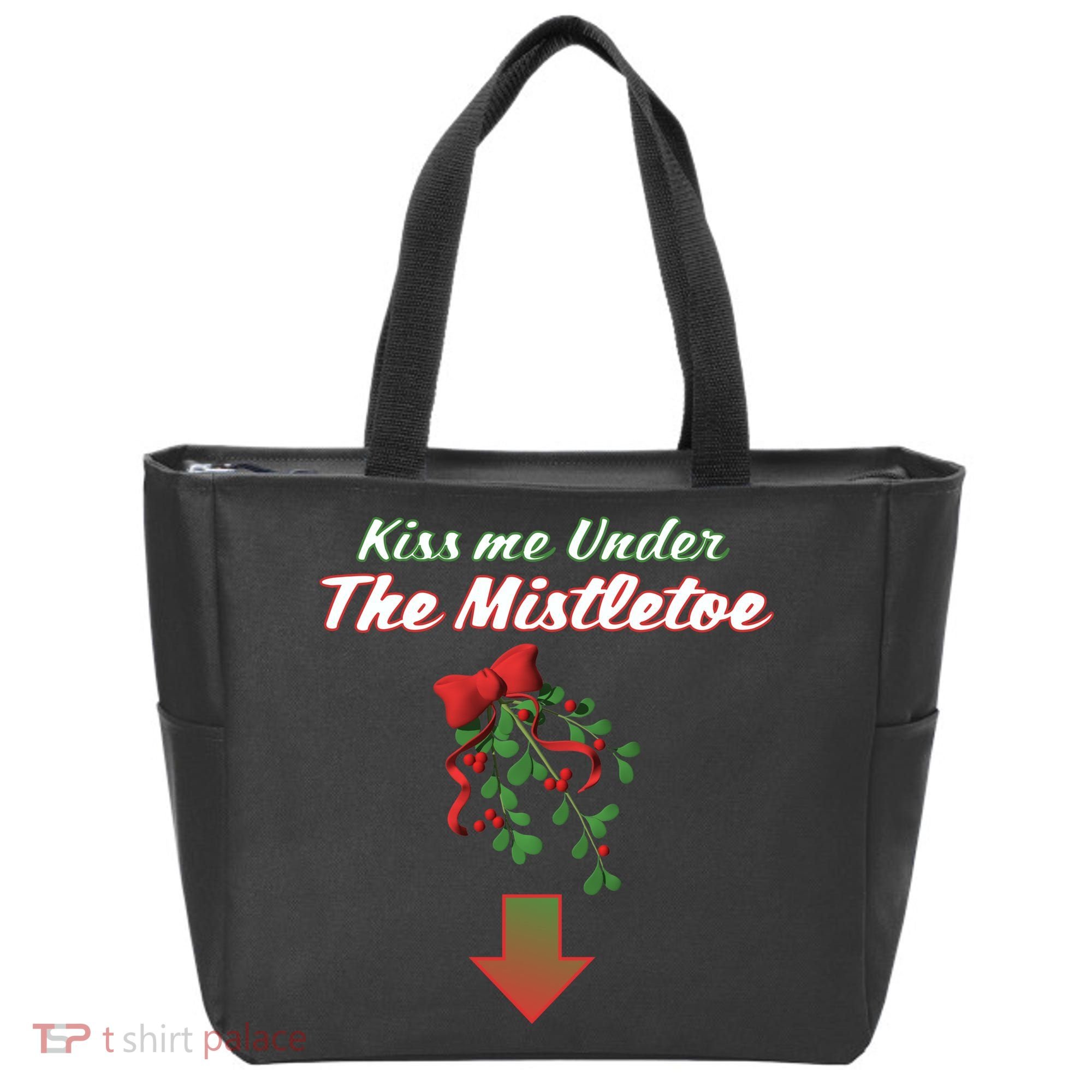 Kiss Me Under The Mistletoe Tote Bag