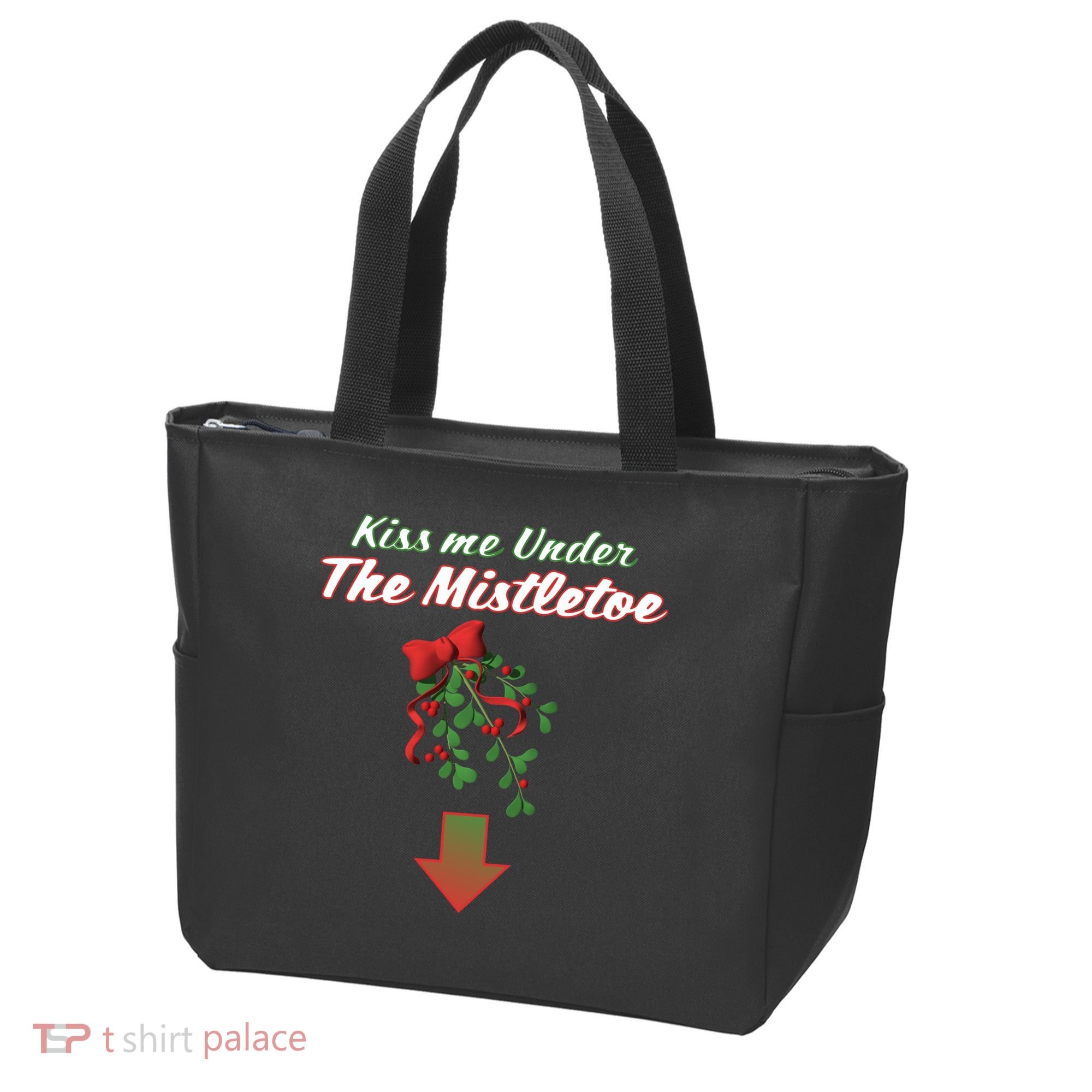 Kiss Me Under The Mistletoe Tote Bag