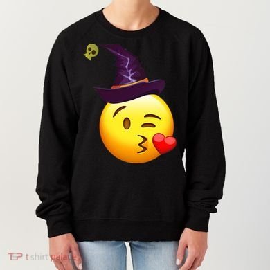Kiss Witch Emoji Women's Sweatshirt