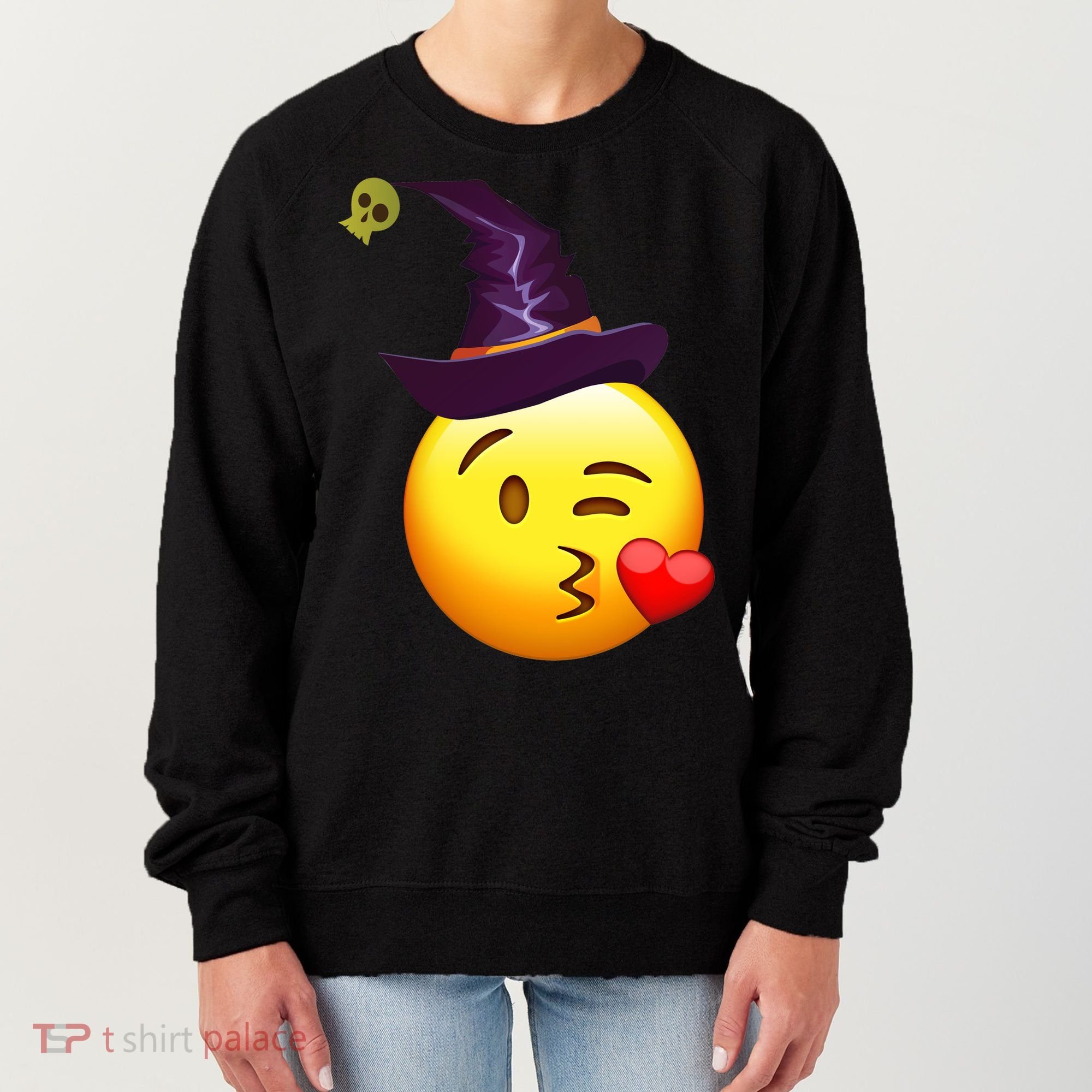 Kiss Witch Emoji Women's Sweatshirt