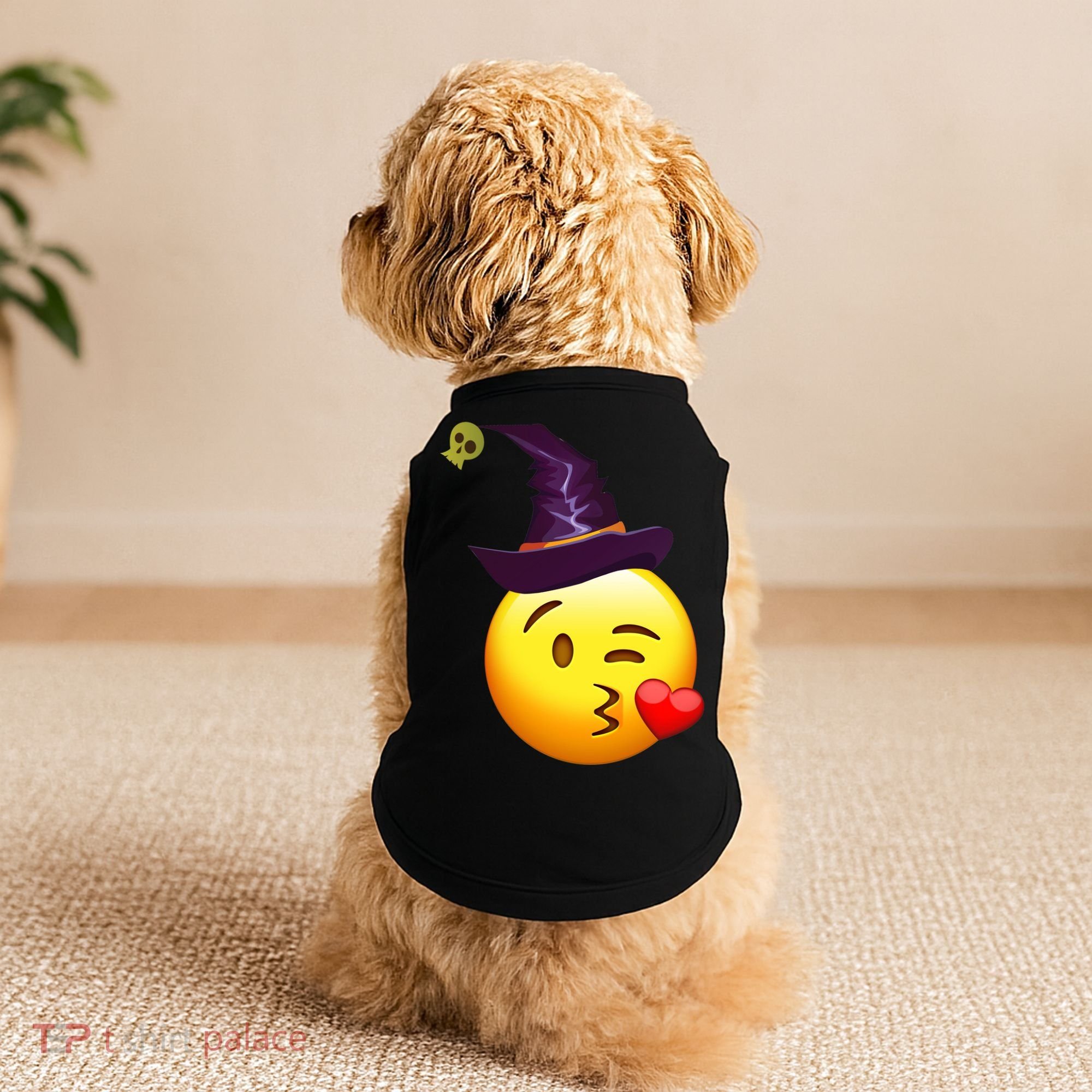 Kiss Witch Emoji Doggie Tank