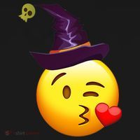 Kiss Witch Emoji Doggie Tank thumb 4