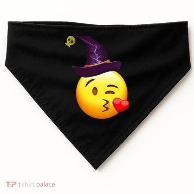 Kiss Witch Emoji USA-Made Doggie Bandana