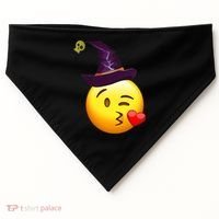 Kiss Witch Emoji USA-Made Doggie Bandana thumb 0