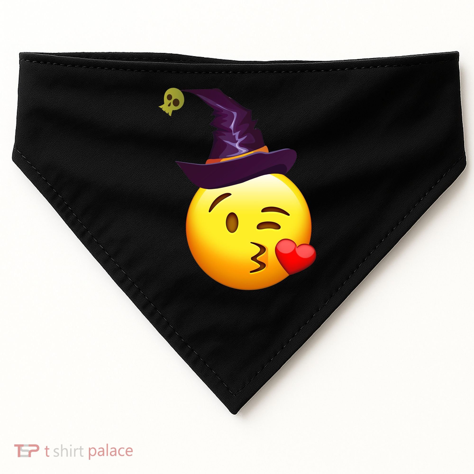 Kiss Witch Emoji USA-Made Doggie Bandana