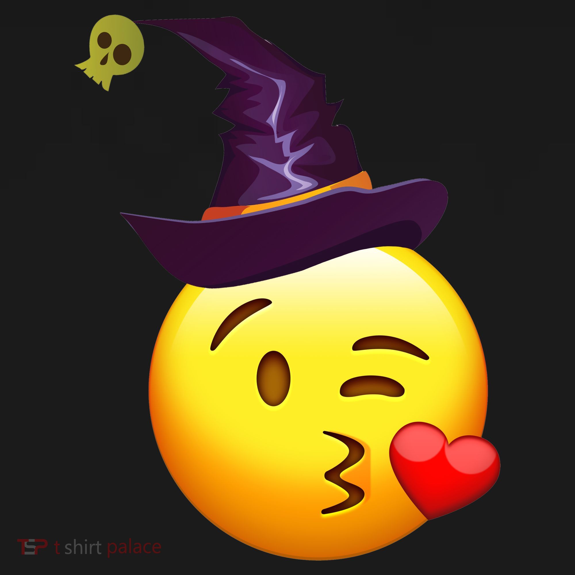 Kiss Witch Emoji USA-Made Doggie Bandana