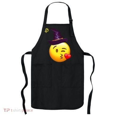 Kiss Witch Emoji Apron