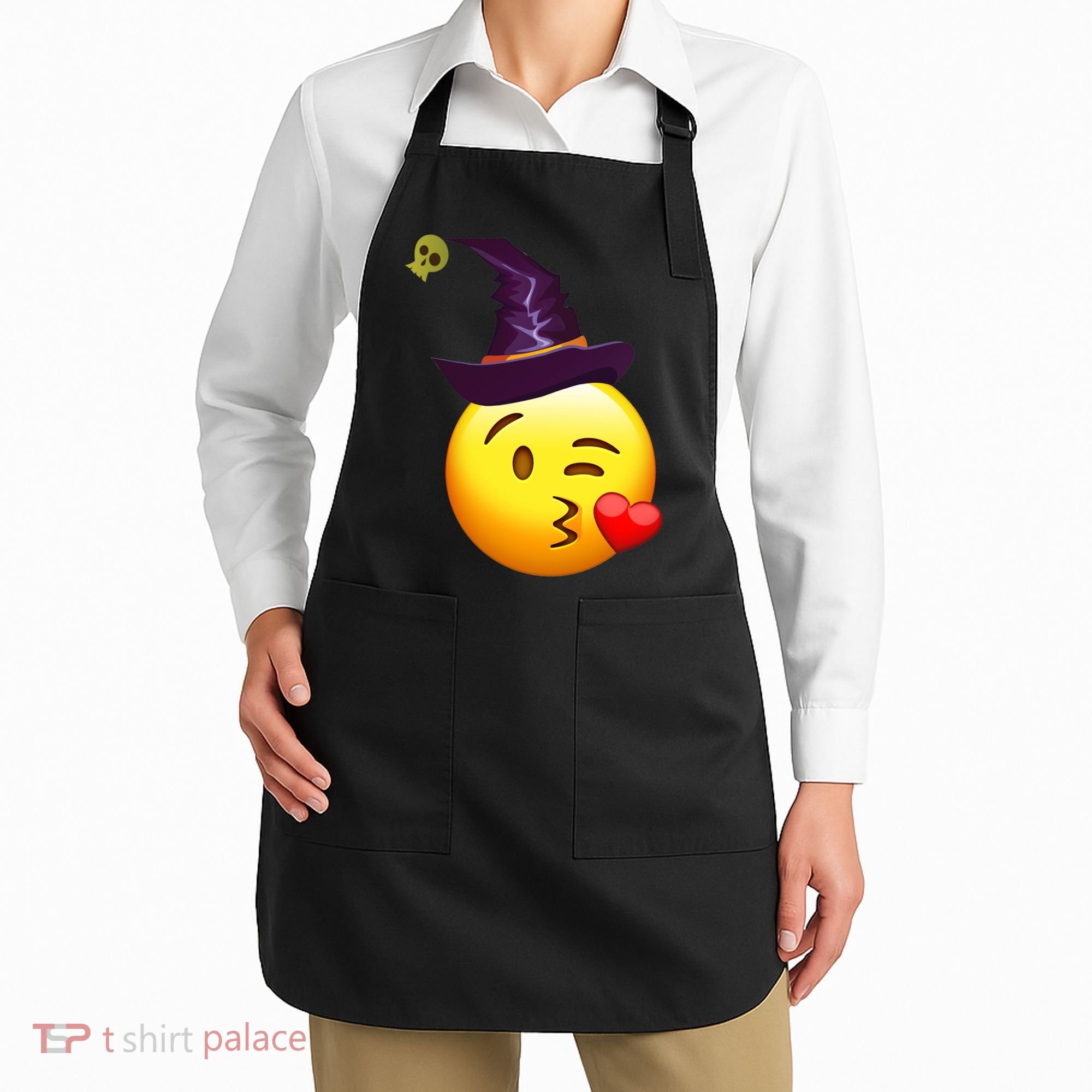 Kiss Witch Emoji Apron