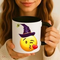 Kiss Witch Emoji Coffee Mug thumb 3
