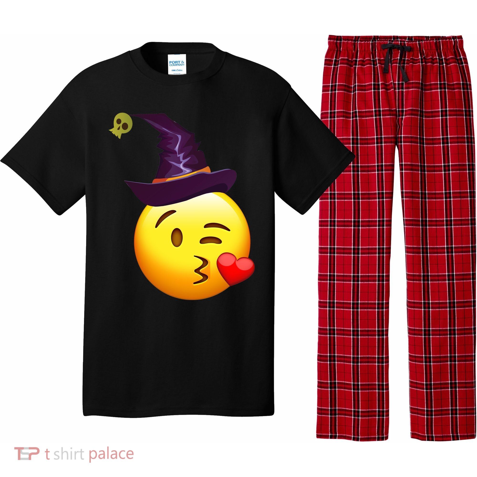Kiss Witch Emoji Pajama Set