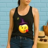 Kiss Witch Emoji Women's Tank Top thumb 2