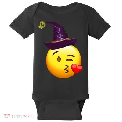 Kiss Witch Emoji Baby Bodysuit