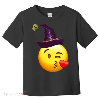 Kiss Witch Emoji Toddler T-Shirt