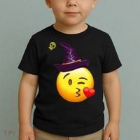 Kiss Witch Emoji Toddler T-Shirt thumb 2