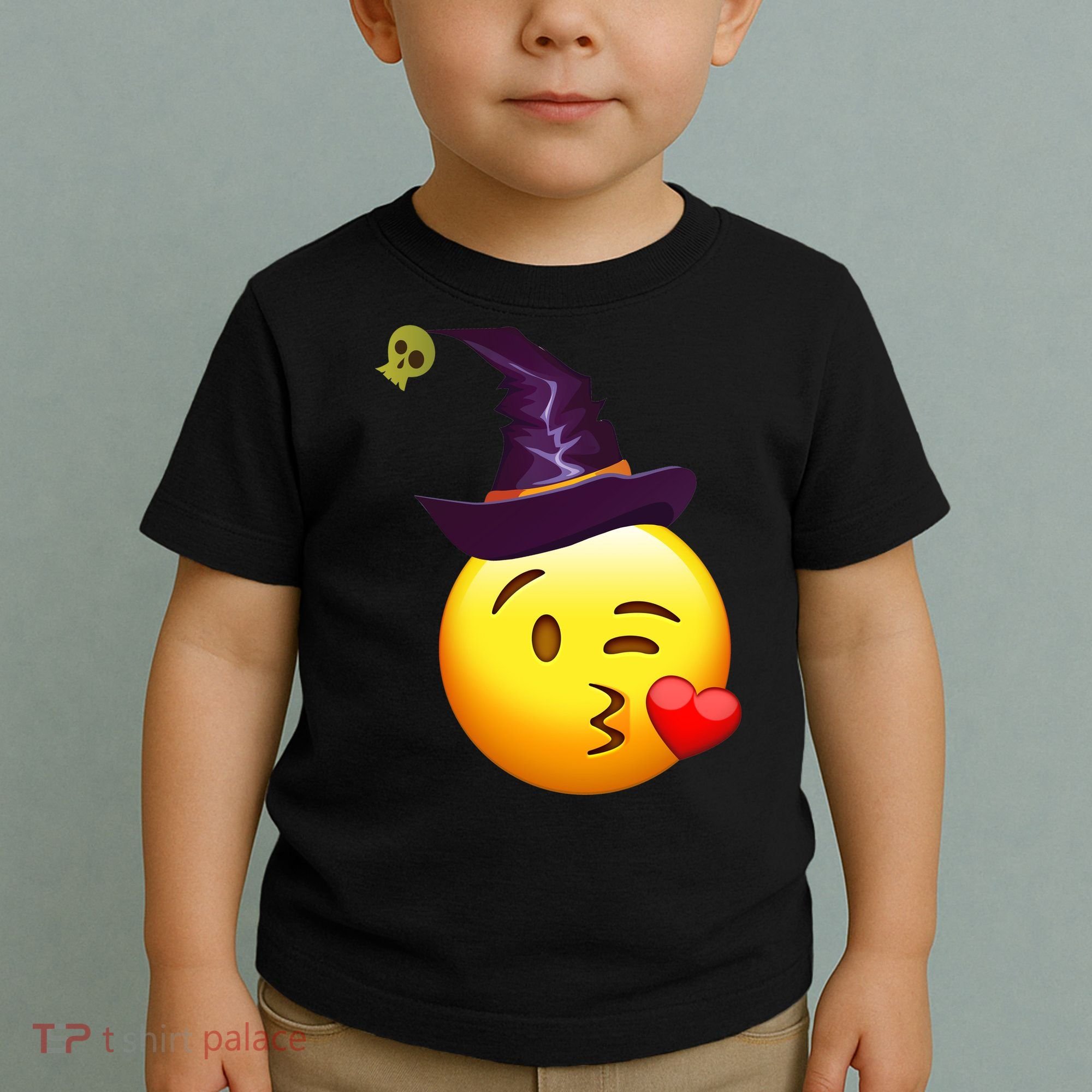 Kiss Witch Emoji Toddler T-Shirt
