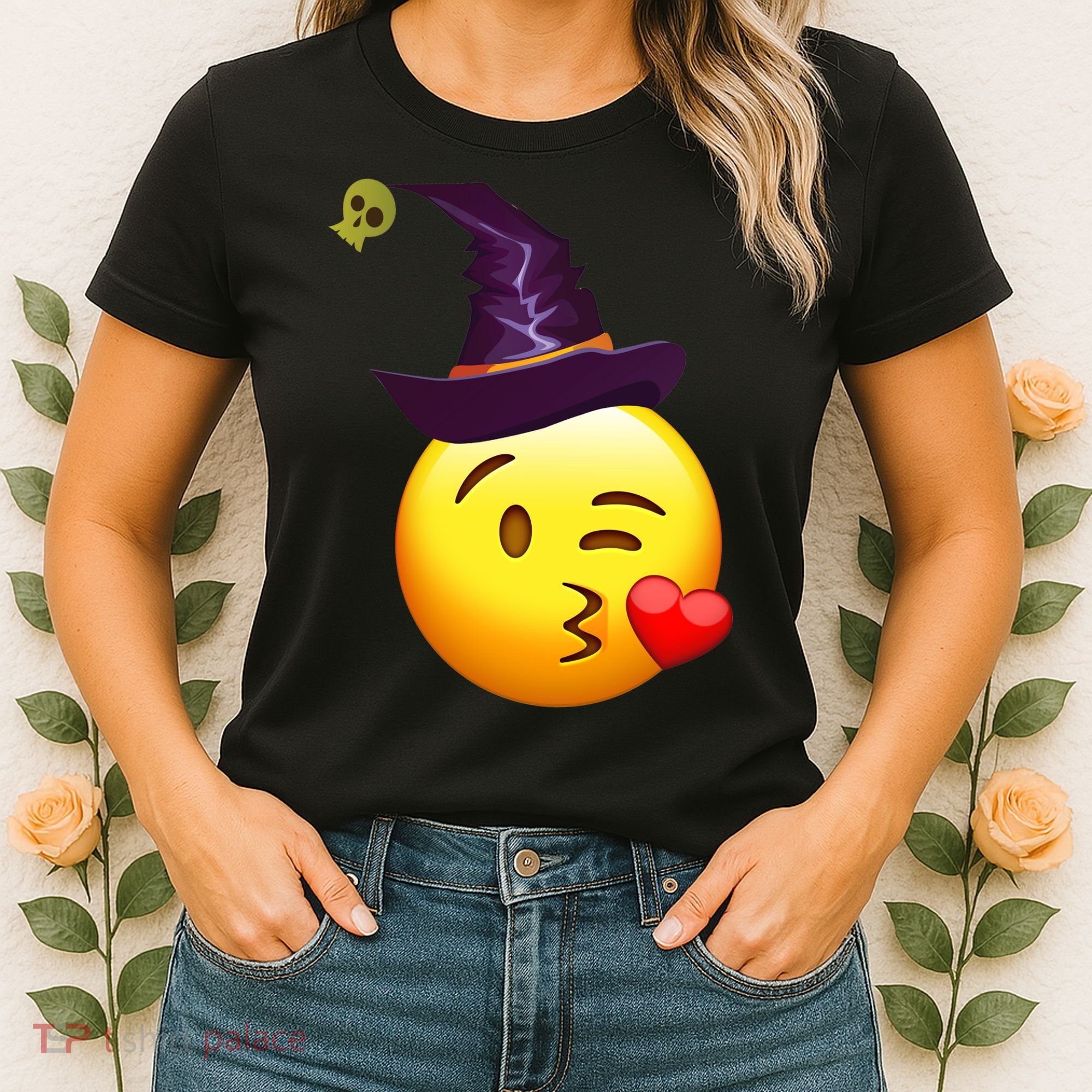Kiss Witch Emoji Women's T-Shirt