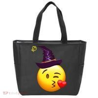 Kiss Witch Emoji Tote Bag thumb 0