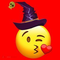 Kiss Witch Emoji Santa Hat thumb 1