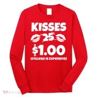 Kisses 1 Dollar College Is Expensive Long Sleeve Shirt thumb 0