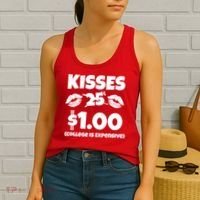 Kisses 1 Dollar College Is Expensive Women's Tank Top thumb 2