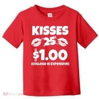 Kisses 1 Dollar College Is Expensive Toddler T-Shirt thumb 0
