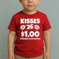 Kisses 1 Dollar College Is Expensive Toddler T-Shirt thumb 2
