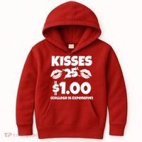 Kisses 1 Dollar College Is Expensive Kids Hoodie thumb 0
