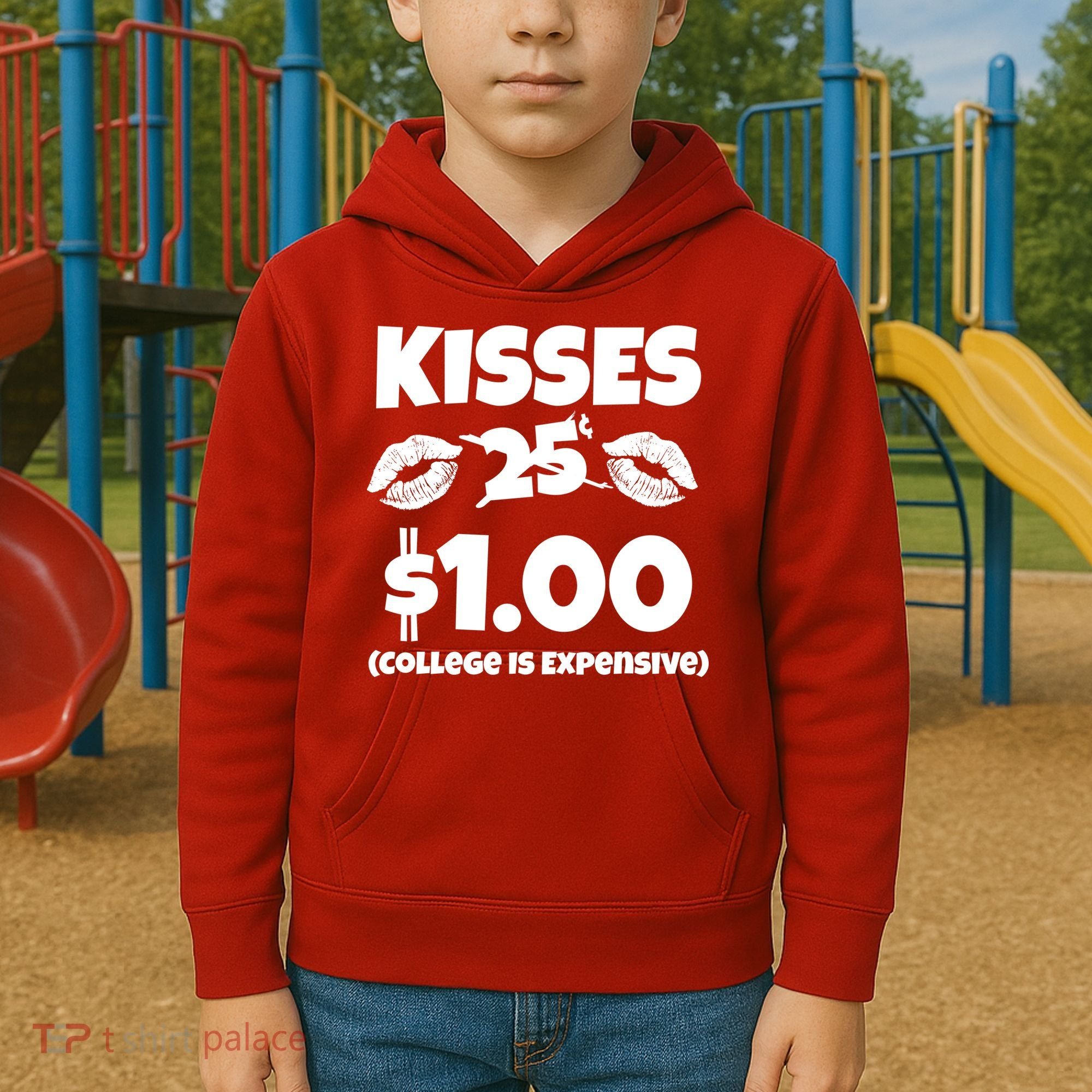 Kisses 1 Dollar College Is Expensive Kids Hoodie