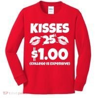 Kisses 1 Dollar College Is Expensive Kids Long Sleeve Shirt thumb 0