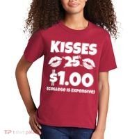 Kisses 1 Dollar College Is Expensive Kids T-Shirt thumb 2
