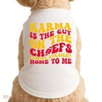 Karma Is the Guy on the Chief TRENDY  Doggie Tank thumb 0