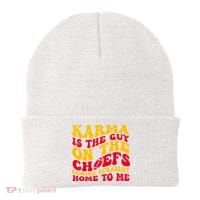 Karma Is the Guy on the Chief TRENDY  Beanie thumb 0