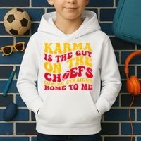 Karma Is the Guy on the Chief TRENDY  Kids Hoodie thumb 2